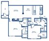 2.2B floorplan 2.2B floorplan at The Crossings at Russett, Laurel